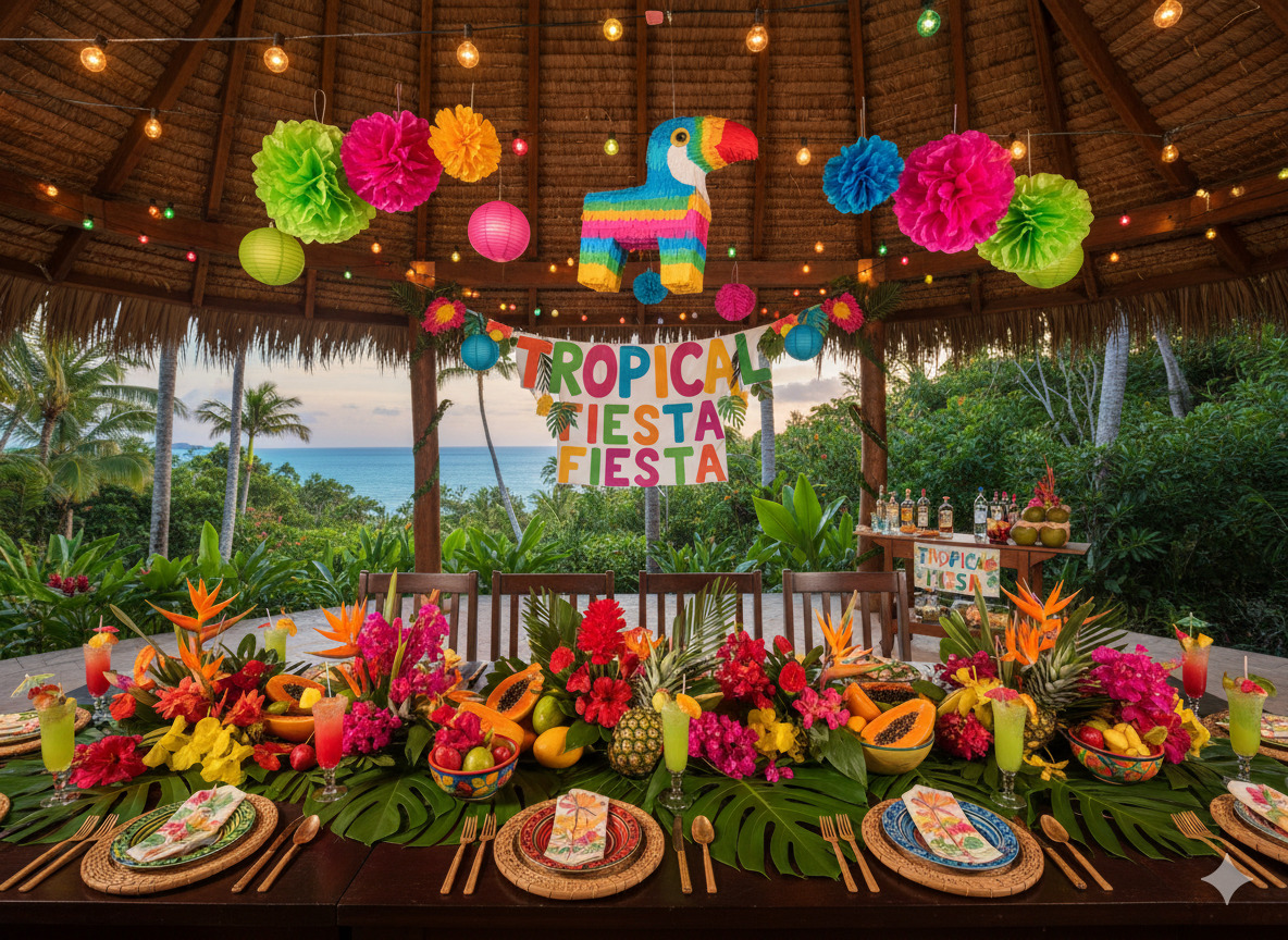 Party decoration showcase